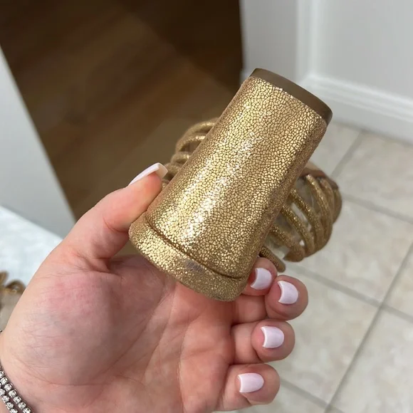 Cecelia New York Chunky Gold Sandal Mules - Picture 14 of 15